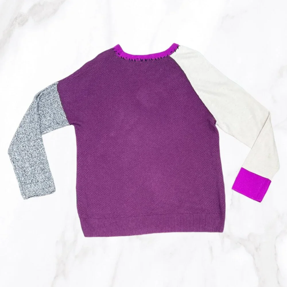 Lisa Todd Colorblock‎ Cashmere Blend Sweater, Size M